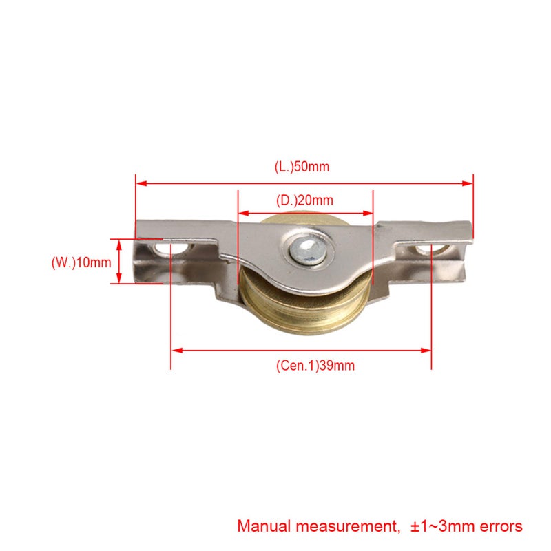 RDEXP Sliding Roller Wheel 20mm Diameter Slotted Wheel for Wardrobes Cabinet Bookcases Door Window Set of 20 - Image 4